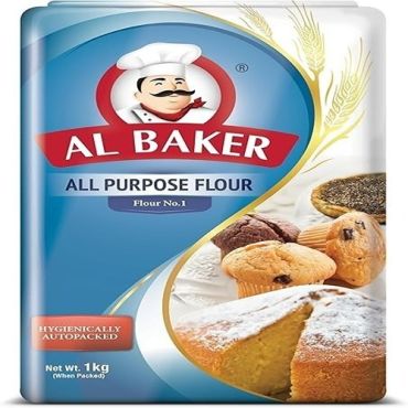 Al Baker All Purpose Flour, 1Kg, 20 Pieces Per Carton